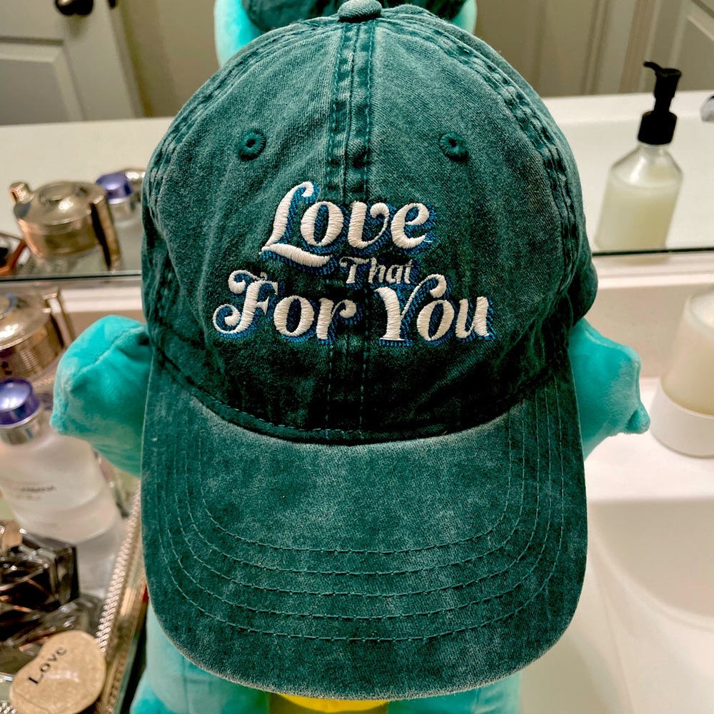 Love that for you distressed green hat